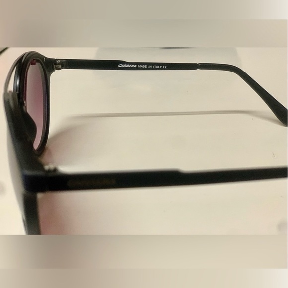 Unisex Matte Black Rim CARRERA Italian Sunglasses with Zippered Hard Case - Picture 6 of 13